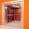 images/elevator-img2/bright-orange-wall-painting-with-impressive-elevator-design-plus-red-mirrored-wall-panel-and-floral-wall-mural-decorating-idea.jpg